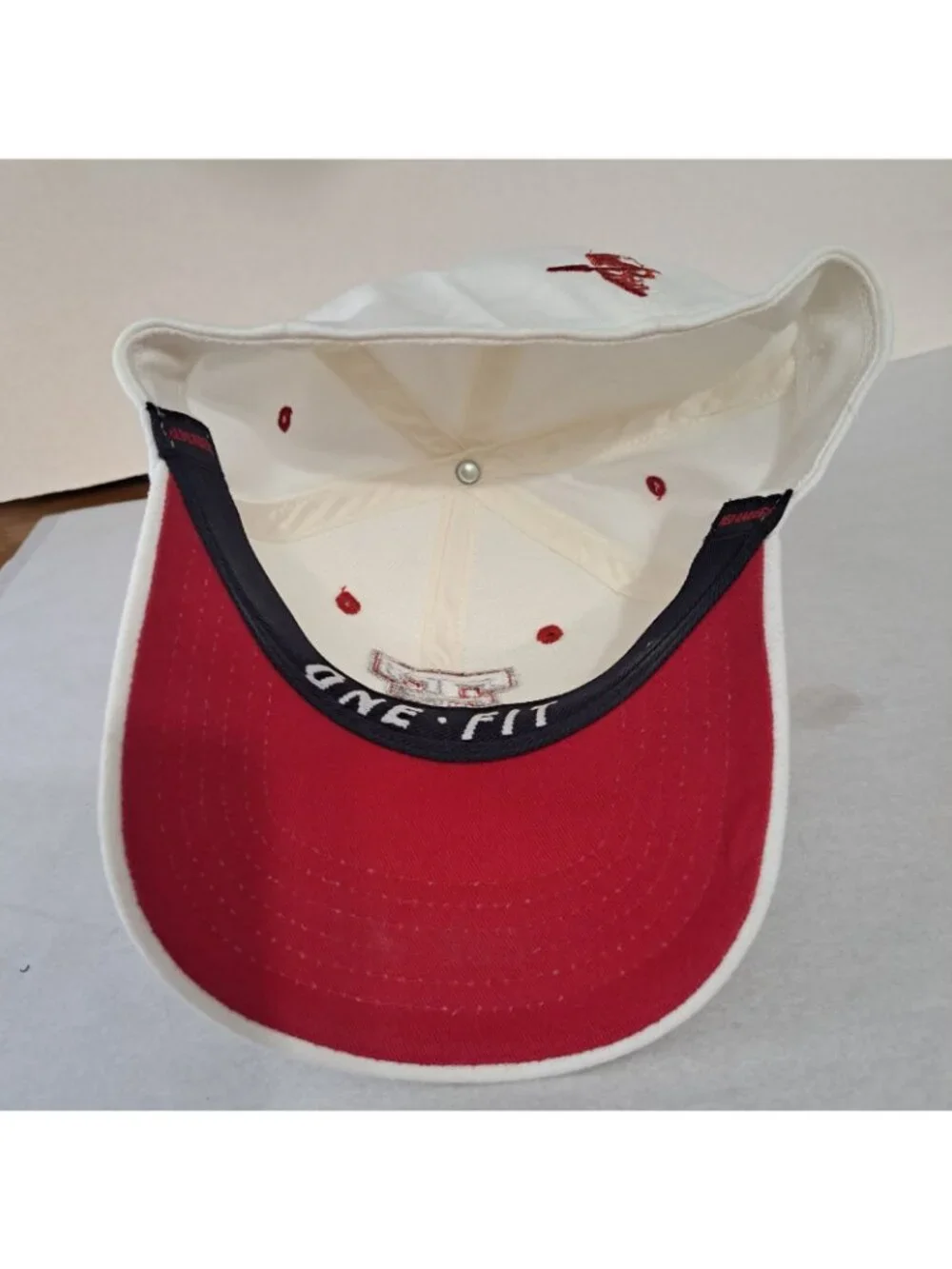Texas Tech  White Baseball Cap Red Raiders OSFA  Stretch Collegiate Licensed